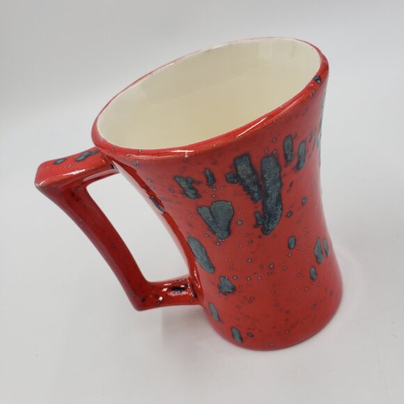 Vintage 70s Drip Glazed Mug Red - Picture 8 of 8